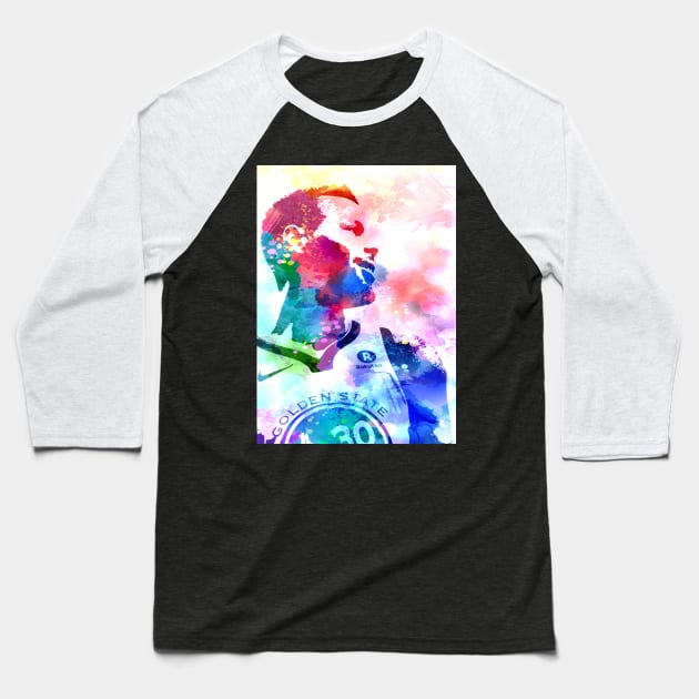 Stephen Curry Watercolor Baseball T-Shirt by Masdian Watercolor